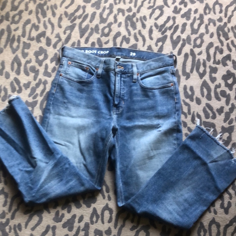 Womens JCREW Demi Boot Crop Jeans size 29
